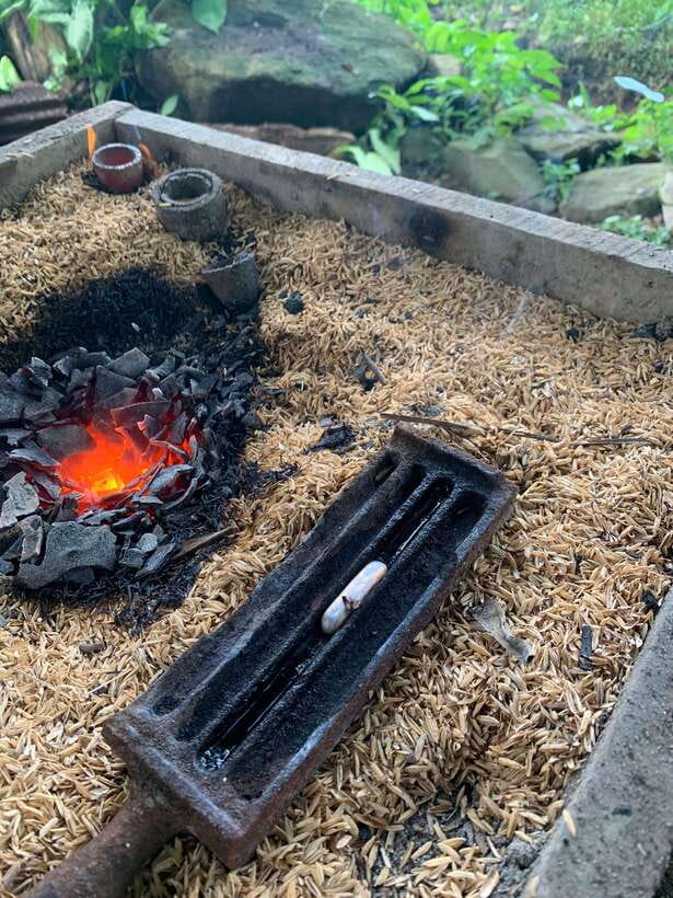 Ahangama: Traditional Jewellery Making Workshop - The complimentary silver ring and extra stone costs
