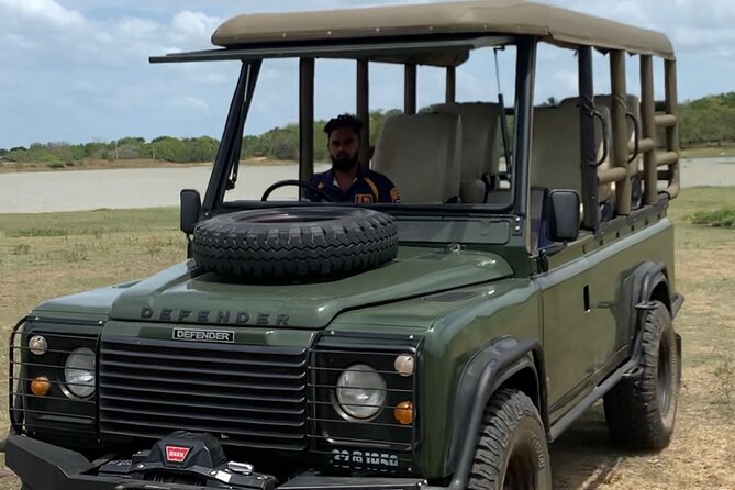 Guided Leopard Safari in Yala National Park in a Land Rover Defender - Photography from a lower angle