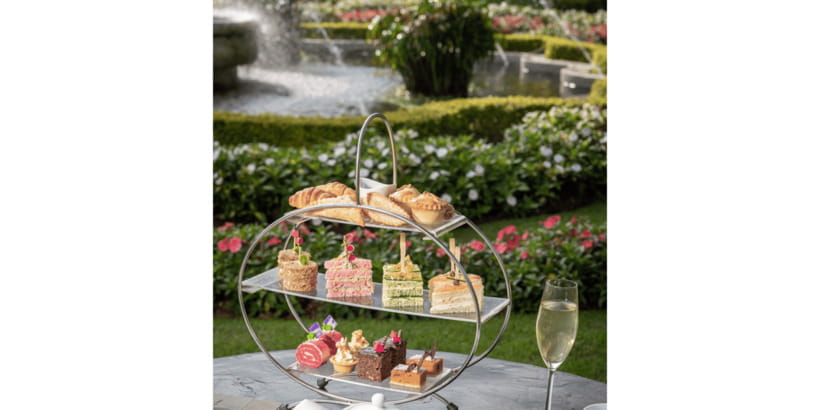 Royal Afternoon Tea at the Grand Nuwara Eliya + Bubbly! - A glass of sparkling wine with the meal