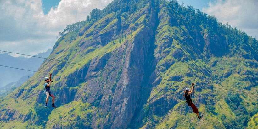 Zip Lining in Ella - The return trip and the small uphill walk